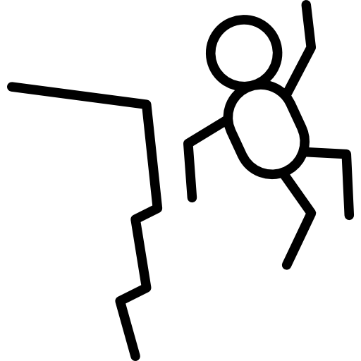 man standing on precipice
